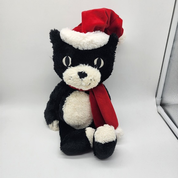 Jellycat Other - Jellycat Christmas Jellycat Jack Medium 12.6" Black Cat Santa Plush NWT